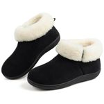 RockDove Women's Faux Suede Memory Foam Comfort Bootie, Size 4 UK Women, Black