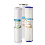 APEC Water Systems FILTER-SET-CB3-20BB 20" Whole House Sediment, Iron and Carbon Replacement Filter Set