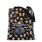 Remy Quote Gift Anyone Can Cook Quote Makeup Bag Pixar Ratatouille Gift Remy Inspired Zipper Pouch Mouse Chef Cosmetic Bag (Anyone Tote BLK CA)