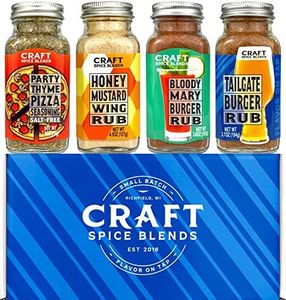 Craft Spice Blends Tailgate Party Pack | All Natural Seasonings and Rubs | 4 Spice Blends