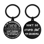 ENGZHI To My Granddaughter Gifts from Grandma - Don't Do Love Grandma Teen Girls Keychain, Granddaughter Birthday Gifts, Christmas