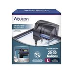 Aqueon SmartClean Power Filter with EcoRenew Filter Cartridge, Quick and Easy Water Changes, Quiet Operation, Adjustable Flow, for 20-30 Gallon Freshwater and Saltwater Aquariums, Large