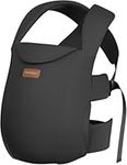 Momcozy Newborn Carrier WeeSnug- Lightweight and Cozy Comfort for 3.2-11.3kg, Ergonomic Cross-Back Support, Effortless to Put On, Hands-Free Baby Carrier with Lumbar Support, Black