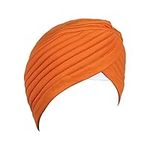 BISMAADH Readymade Instant Traditional Headwear Sikh Turban for Men & Women - Headcover, Sardar Pagdi Orange