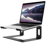 ALASHI Laptop Stand for Desk, Aluminum Computer Riser, Ergonomic Notebook Holder, Detachable Metal Laptops Elevator, PC Cooling Mount Support 10 to 15.6 Inches Notebook, Black