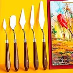 ZHENGTU Painting Knives of Various Sizes & Shapes Set of 5 Palette for Painting (Set of 5 Painting Knife)