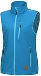 Little Donkey Andy Women's Lightweight Fleece lined Softshell Vest Windproof Sleeveless Jacket for Hiking Travel Golf Swedish Blue S