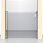 Kids Station Baby Retractable Safety Gate - Barrier Fence - Baby Proof Safety Gate for Door and Stairs - Auto Close - Retractable Mesh - Height 90cm or 2.9ft - Expandable to 180cm or 6ft (Grey)
