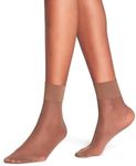 FALKE Women's Pure Matt 20 Socks, Brown (Espresso 5188), 8-10.5, 1 Pair