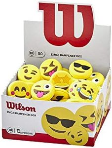 Wilson Vibration Dampeners with Emoji Motifs, 50-Pack, Yellow/Black, WR8404901001