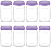 Maymom Storage Bottles Compatible with Lansinoh Pumps, Widemouth Version; Replace or Compatible with Laninoh Momma Bottles; 8 ct, 5oz