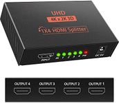 Microware UHD 1X4 HDMI Splitter 1 in 4 Out 4K 3D 4 Way HDMI Signal Distributor Splitter