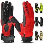 AXIZ Motorcycle Gloves for Men and Women - Touch Screen Red Tactical Gloves for Men, Shooting Gloves for Men - Airsoft Gloves for Paintball, Riding, Combat