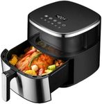 ASZ Digital Air Fryer 6qt with Window Up - 6 QT Big Airfryer 6-in-1 Presets Preheat Airfry Reheat Bake Roist Broil 400°F Airfrier 85% Oil Less,Nonstick Dishwasher-Safe Parts, Automatic Shutoff