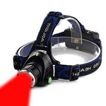 AuKvi Red Light Headlamp,3 Mode Red LED headlamp,Zoomable Red headlamp,Adjustable Focus Red LED Headlight for Astronomy, Aviation, Night Observation,etc