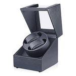 FRUCASE Watch Winder for Automatic Watches Watch Box Automatic Winder Japanese Motor 2 Rotation Modes, PU20B, family life