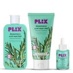 PLIX - THE PLANT FIX l Rosemary Anti Hairfall Regime Combo with 3% Redensyl Serum, Shampoo & Conditioner l Reduces Hair Fall & Strengthens Hair l Sulphate & Paraben Free l All Hair Types l Unisex