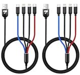 Multi Charging Cable, 2Pack 3.5A Fa