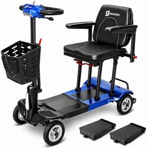 [2026 Upgrade] Aotedor Ultra Lightweight Mobility Scooters for Adults, 36Lbs Foldable Motorized Scooter for Seniors with 2 Lithium Batteries All Terrain Electric Power Scooter Airline Approved