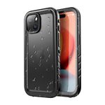 SPORTLINK Phone Case for iPhone 15 - Compatible with iPhone 15 Waterproof Case, 360 Full Body Protection with Screen Protector [IP68 Waterproof Phone Case][Military-Grade Shockproof|Dustproof], Black