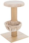 TRIXIE Mauricio 33-in Cat Tree with Sisal Scratching Post, Plush Perch & Hanging Hammock, Cat Scratcher, Beige