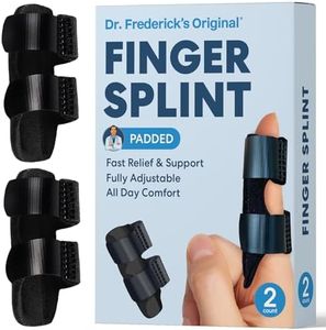 Dr. Frederick's Original Trigger Finger Splint - 2ct - Mallet Finger Splint - Finger Brace for Arthritis, Injury, Sprain - Fits Index, Middle, & Ring Finger Pain