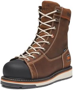 Timberland PRO Men's CSA Gridworks 8 Inch Alloy Safety Toe Puncture Resistant Waterproof Industrial Work Boots, Brown, 8 Wide