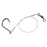 Fishing Hook with Leader Single Eagle Claw Hook Bottom Fishing Rig-10pcs Nylon Coated Fishing Wire Leader Rigs (Hook Size:3/0)