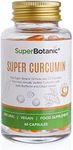 Super Botanic Curcumin Capsules 500mg 60 Vegan Capsules | Curcumin C3 Complex with Bioperine & Ginger Extract | 33,000mg Turmeric Supplements Equivalent | 100% Natural & Made in The UK |