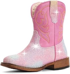 IUV KIDS Girls Cowgirl Boots Toddler Boys Cowboy Boots for Kids