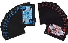 SPITEN Black Playing Cards Waterproof Deck of Cards with Dollar Pattern Game and Magic Great for Party Waterproof Deck of Cards with Pattern Playing (Black)