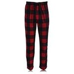 Hanes Men's Microfleece Plaid Sleep Pant, Red Buffalo, X-Large