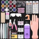 Deciniee Practice Hand for Acrylic Nails: Silicone Nail Practice Hand - 200 Pcs Nail Tips Professional Nail Hand Practice Model - Flexible Fake Hand Nail Art Hand Tools for DIY Nail Manicure