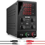 NICE-POWER DC Power Supply Variable 30V 10A Adjustable Switching Regulated High Precision 4-Digits LED Display 5V/2A USB Port Output & Input Power Cord Bench Lab Power Supplies