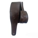 Ve CREATION 4-Inch Wide Leather Guitar Strap for Bass, Electric, Acoustic & Heavy Guitars | Soft Padded & Adjustable (42-56 inches) | (VEG-0052)