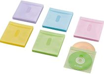 Elecom CCD-NIWB120ASO DVD BD CD Case, Non-Woven Fabric, Double-Sided Storage, Holds 120 Sheets of 60 Pieces, 5 Colors Assortment