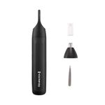 Remington Detail Kit for Men (Trimmer for Eyebrows and Fine Detailing, Rotary Trimmer for Nose and Ear, Comb Tweezers, Storage, Battery Operated with Battery Included) NE8000