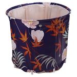 YWBL-WH Portable Foldable Bathtub Freestanding Ice and Hot Bath Tub Soaking Bath Barrel for Shower Stall Household Bathroom SPA Hot Bath Tub (Maple Leaf)
