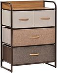 HOMCOM 4-Drawer Dresser, 3-Tier Sto