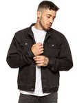 Enzo EZJ391 Mens Denim Black Jacket XXL