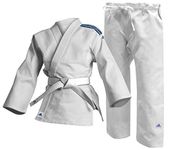 Adidas | Club Judo Uniform for Men, Women & Kids | Perfect for Training | Durable Polycotton Judo Uniform with White Belt Included, 350g/13oz