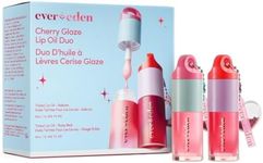 Evereden Kids Tinted Non Toxic Lip Gloss Kit: Ruby Red & Sakura Pink - Non Toxic Kids Makeup Kit for Girls - Vegan Makeup for Kids - Hydrating Kid Lip Gloss with Cherry, Peach, & Cranberry Oils