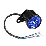 Speedometer, 12V DC Universal Motorcycle Waterproof LED Backlight Digital Speedometer Tachometer Speed Gauge