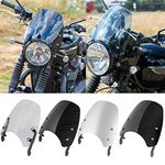 Motorcycle Windshield Windscreen Wind Screen Deflectors Classic Flyscreen Visor Pare-brise Protector for Triumph Bonneville T100 T120 T 100 T 120 Accessories 2016 2017 2018 2019 2020 (Carbon Look)