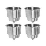 Lttpma 316 Stainless Steel Cup Drink Holder Insert with Drain for Marine Boat RV Camper Kayak (4 PCS)