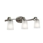 Kichler Lighting 3-Light Oxby Brushed Nickel Bathroom Vanity Light