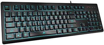 Powzan Light Up Quiet Gaming Keyboa