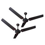 ACTIVA 1200 Mm High Speed 390 Rpm Bee Approved Star Deco (Smoke Grey) Anti Dust Coating Ceiling Fan 2 Year Warranty Pack Of 2, 1 Star