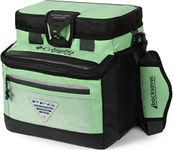 Columbia PFG Skiff Guide Thermal Pack Cooler - 22 Can Zipperless Hardbody Cooler with ThermaCool High Performance Insulation, HardBody Liner, SmartShelf - Green