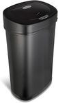 Nine Stars DZT-50-9BK Stainless Steel Motion Sensor Trash Can, 13.2 Gallon, Black